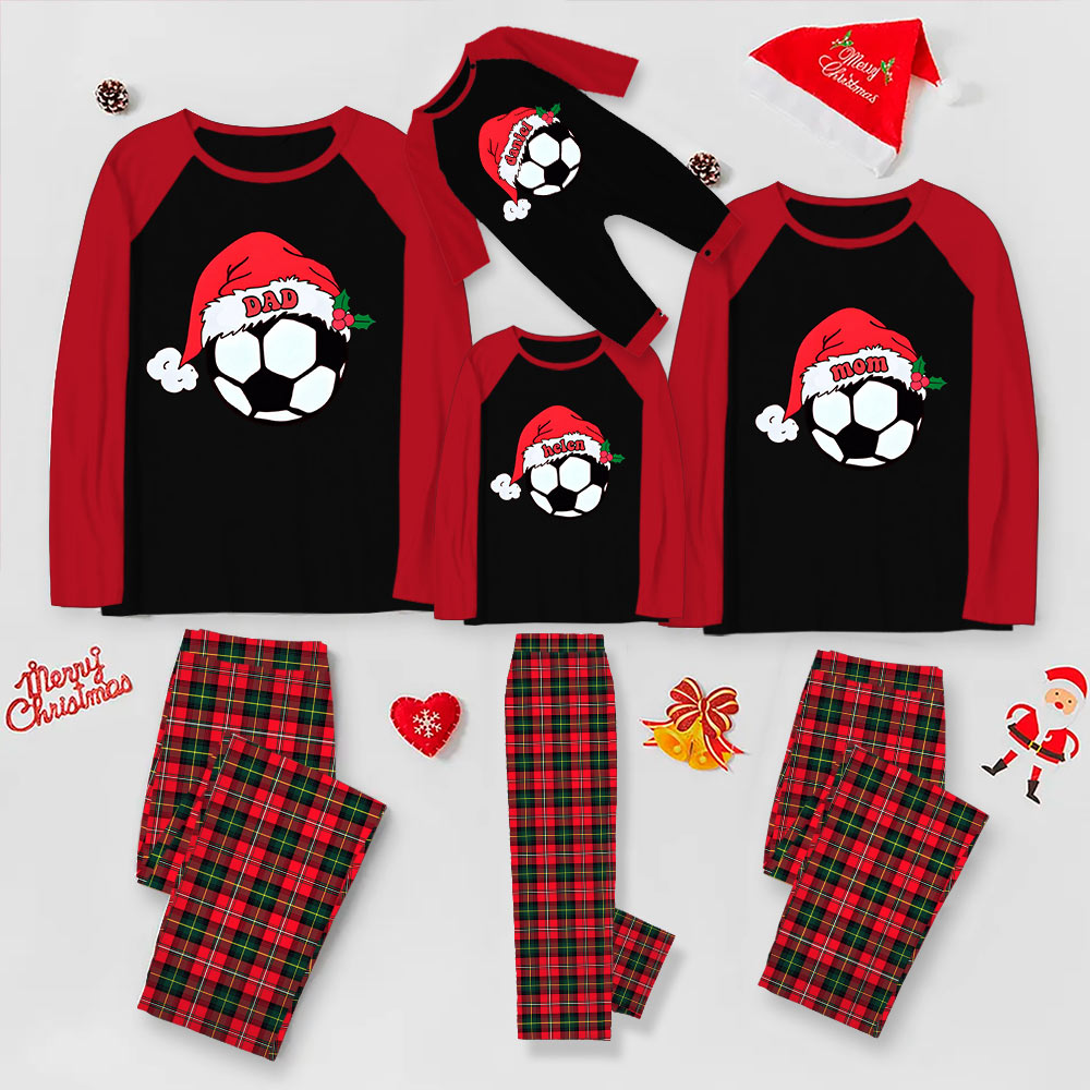 Personalized Soccer Matching Family Christmas Pajamas With Name