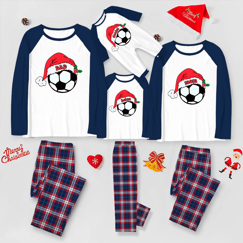 Personalized Soccer Matching Family Christmas Pajamas With Name