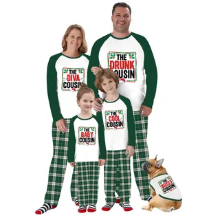 Personalized Xmas Pjs Matching Family With Cousin Crew Sayings