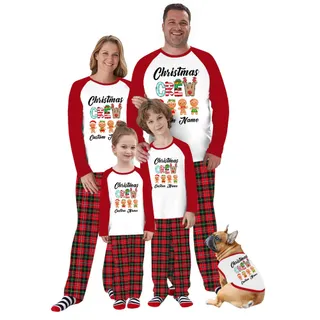 Best Personalized Gingerbread Christmas Crew Matching Family Pajamas With Name