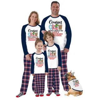 Custom Cousin Crew Most Likely To Sayings Matching Xmas Pajamas