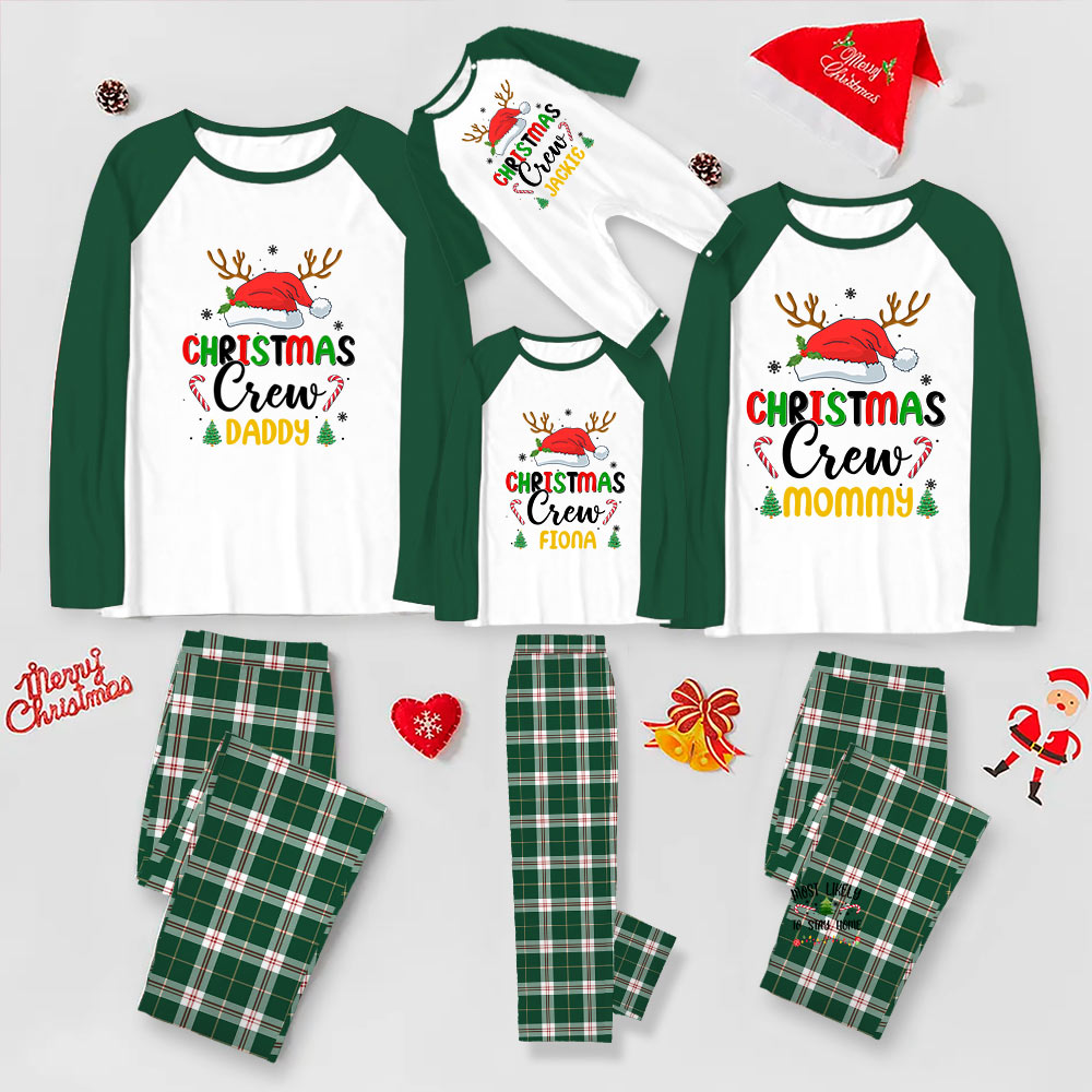 Best Personalized Christmas Crew Pajamas Matching Family With Name