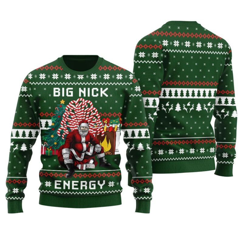 Big Nick Energy Funny Santa Christmas For Men