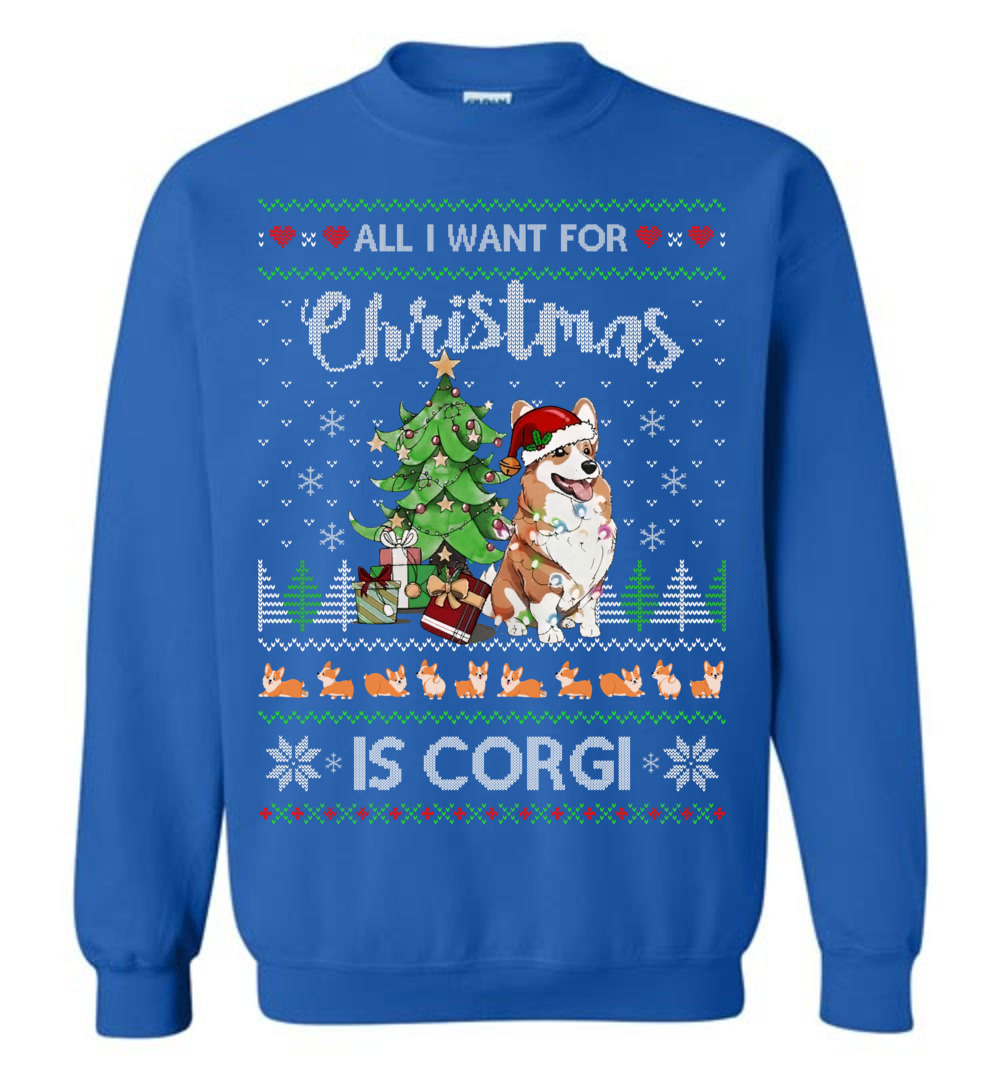 All I Want For Christmas Is Corgi Men's Ugly Sweater - variant image 1