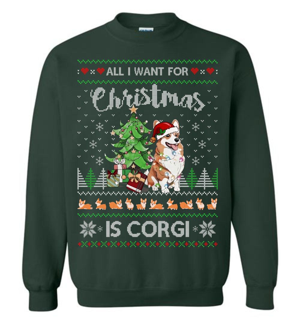 All I Want For Christmas Is Corgi Men's Ugly Sweater