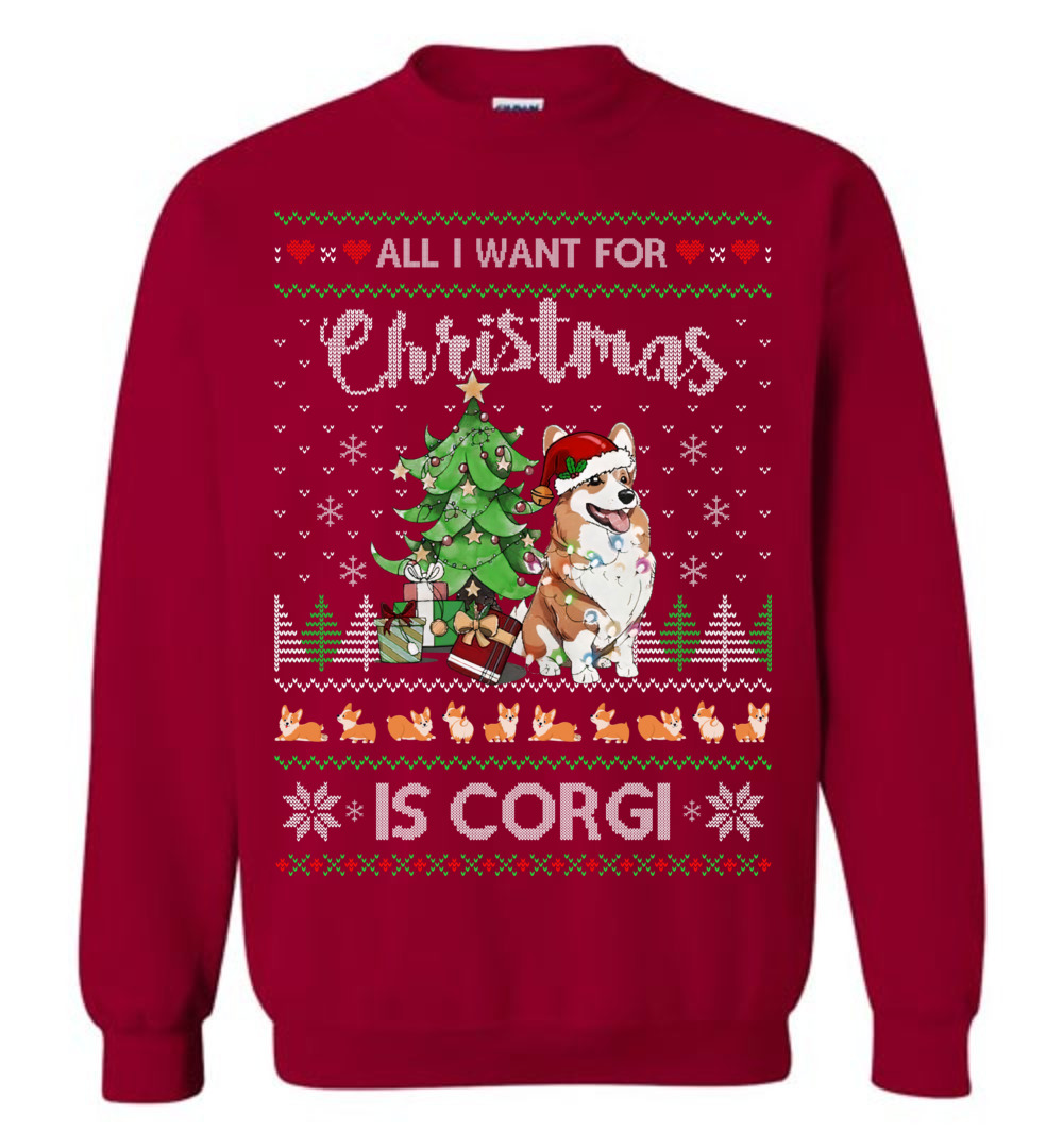 All I Want For Christmas Is Corgi Men's Ugly Sweater