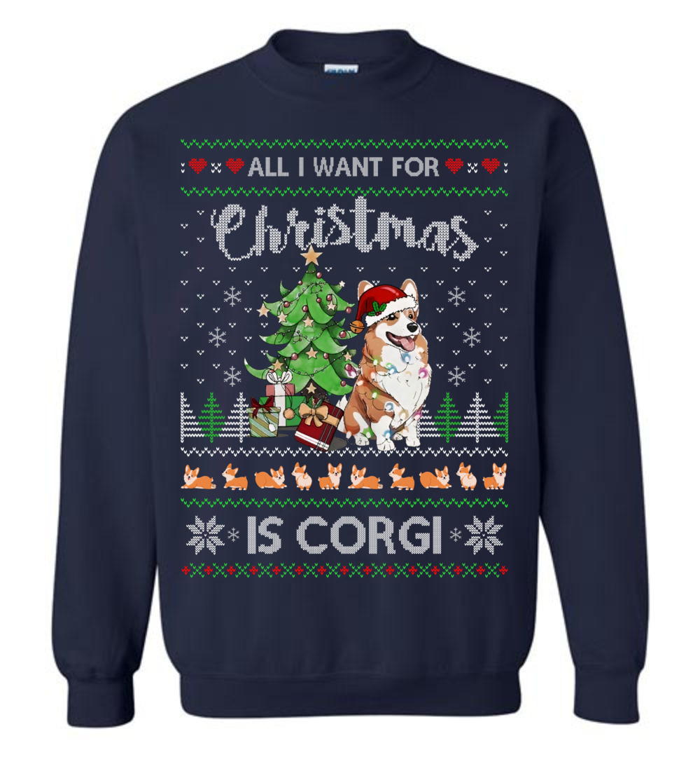 All I Want For Christmas Is Corgi Men's Ugly Sweater