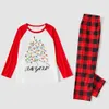 Festive Lets Get Lit Christmas PJs Family With Xmas Tree Buffalo Plaid
