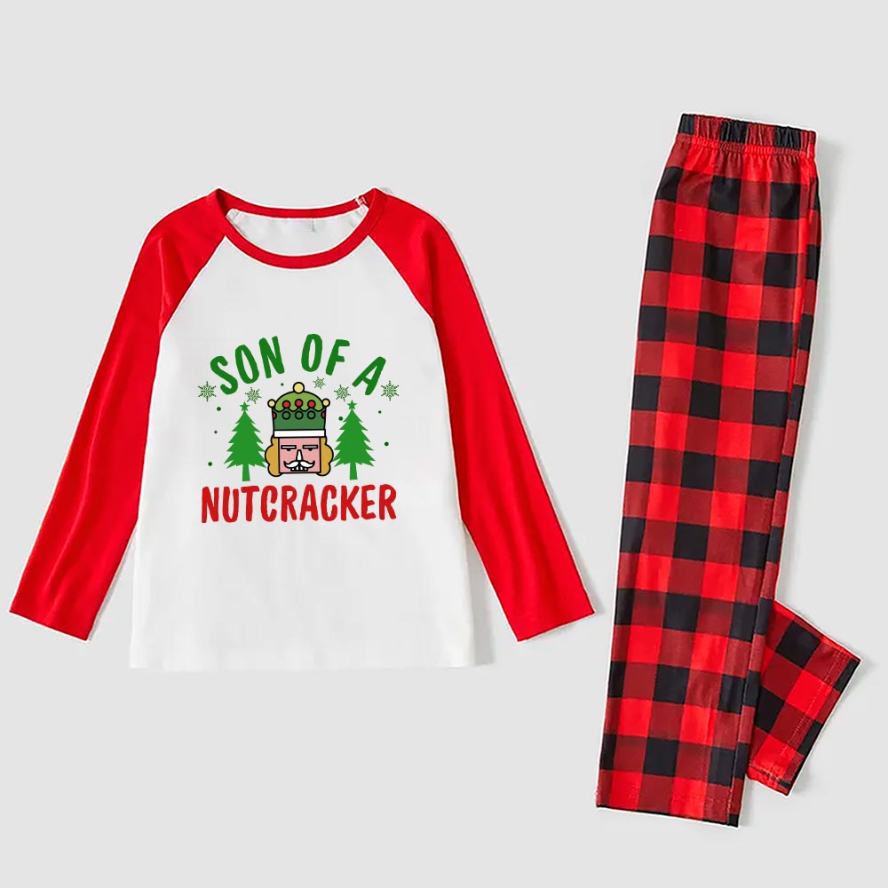 Son Of Nutcracker Christmas Themed Pajama Sets Red