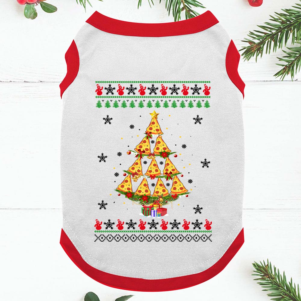 Matching Pizza Family Christmas Pj Red Plaid