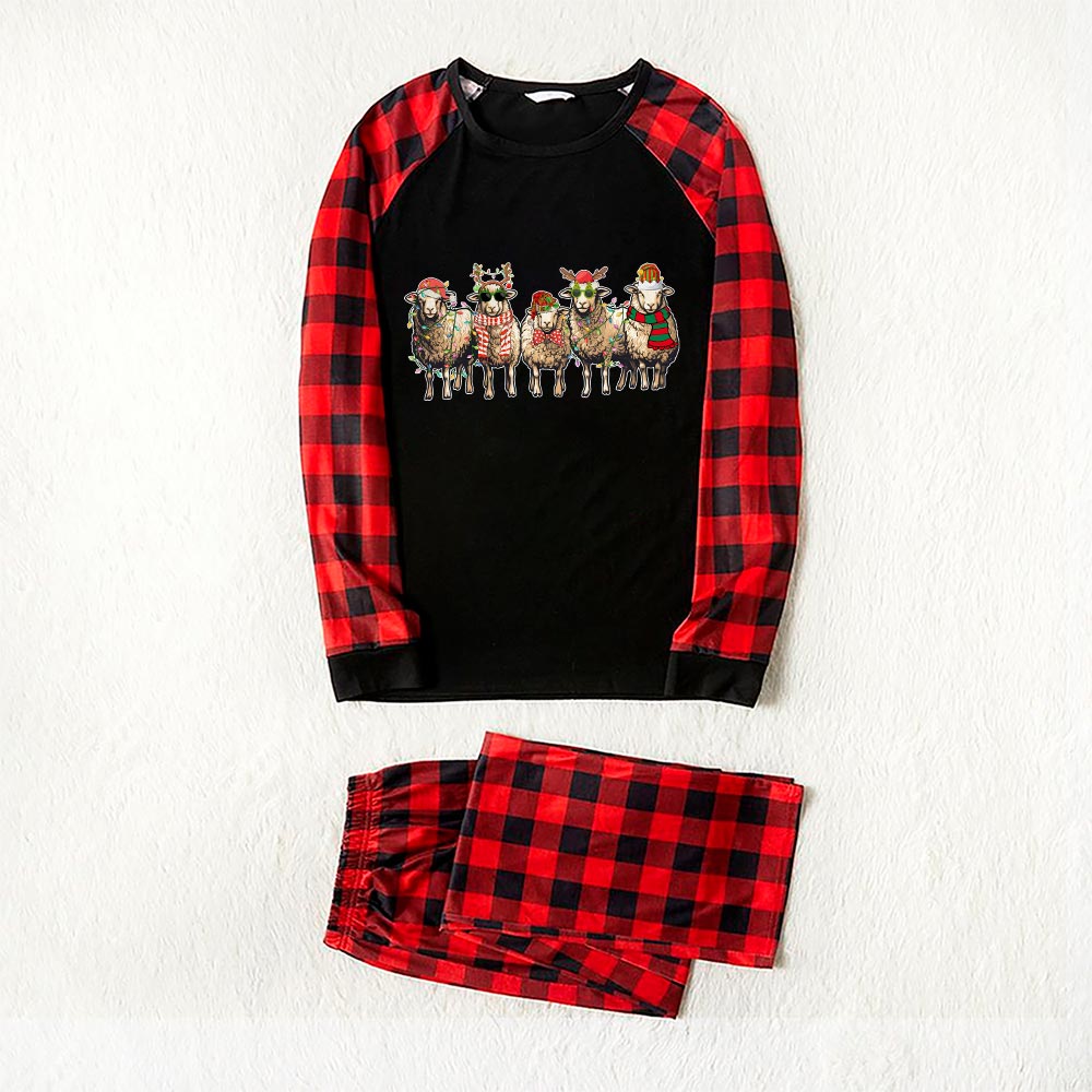 Matching Sheep Pajamas For Family Christmas Plaid