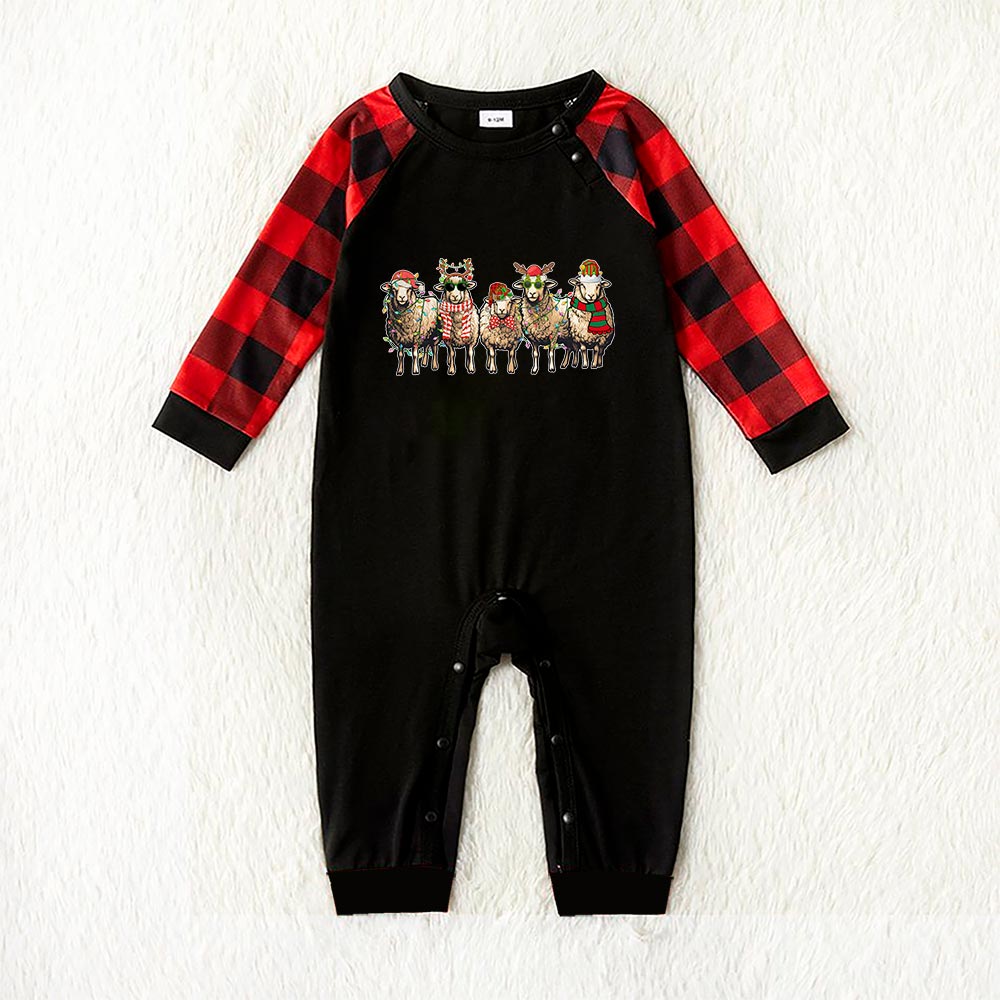 Matching Sheep Pajamas For Family Christmas Plaid