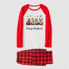Festive Otters Christmas Pj For Family Red White Plaid