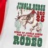 Jingle Horse Matching Pajamas Christmas Cowboy Santa Red And White