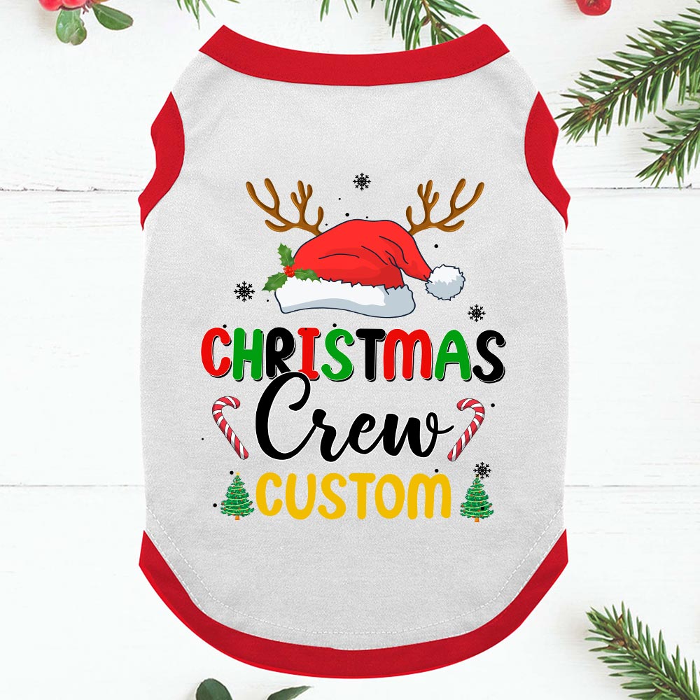 Festive Cousin Crew Christmas Pajamas With Names Red