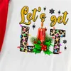 Christmas Pajamas For A Family Let's Get Lit Red