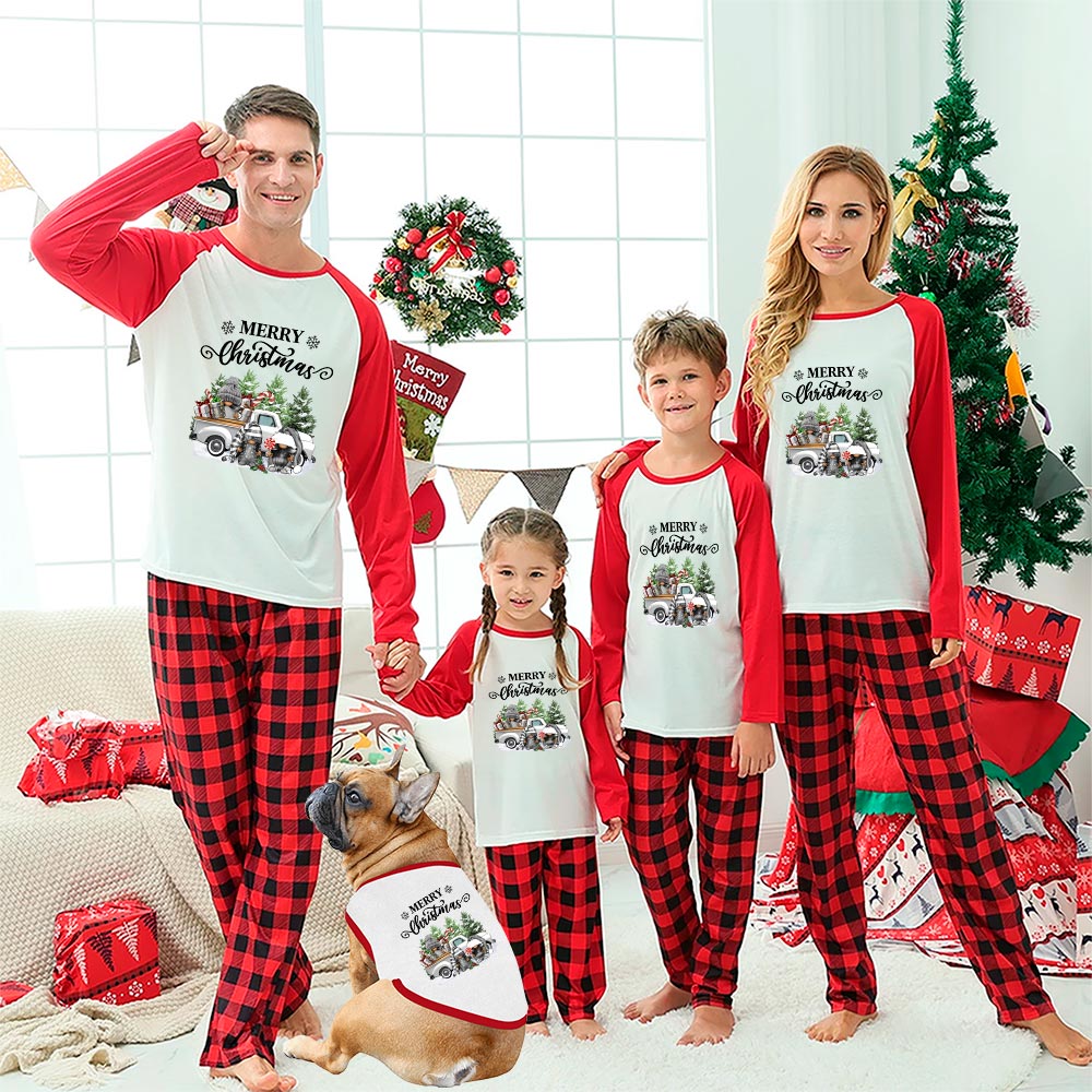 Unique Family Pjs Xmas Gray Gnome Truck Presents - variant image 1