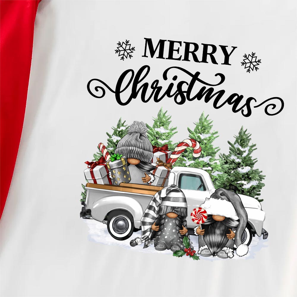 Unique Family Pjs Xmas Gray Gnome Truck Presents