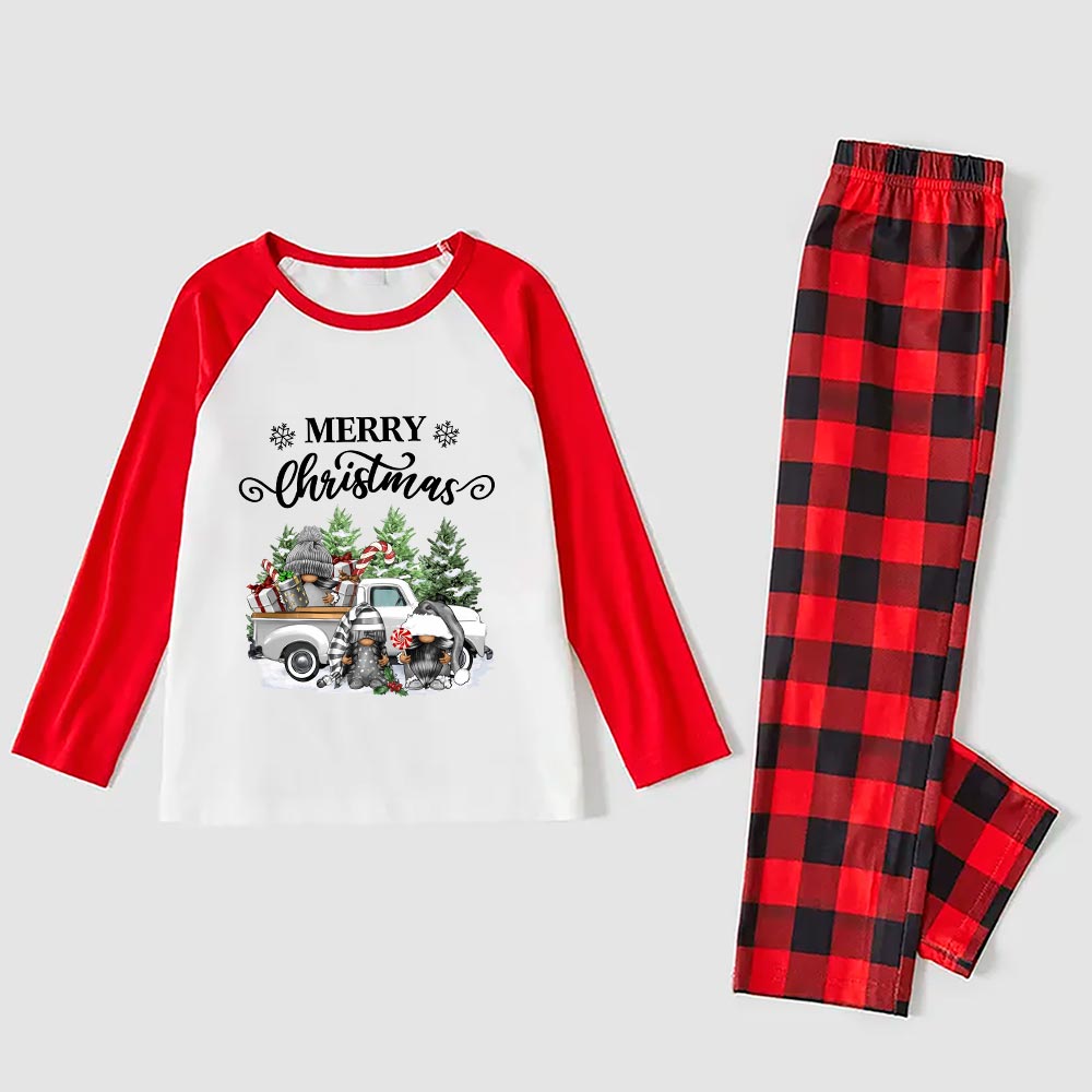 Unique Family Pjs Xmas Gray Gnome Truck Presents