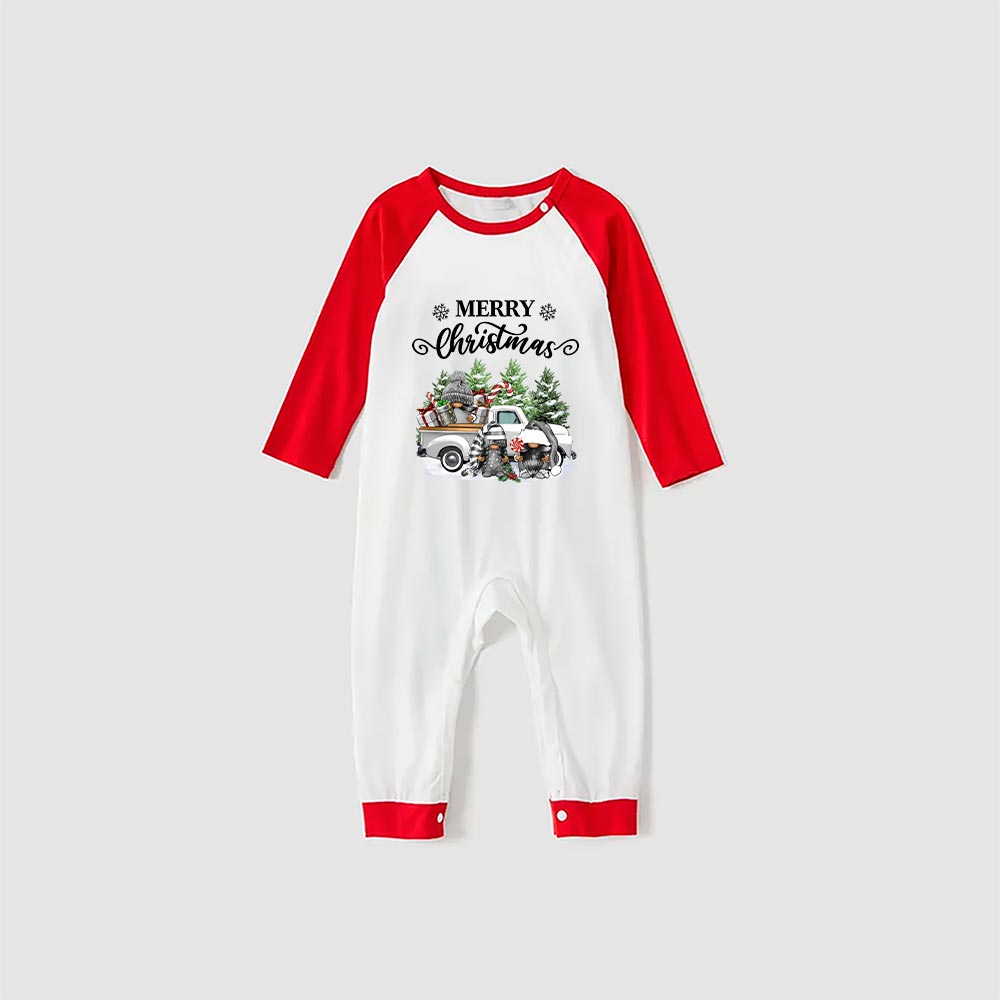 Unique Family Pjs Xmas Gray Gnome Truck Presents