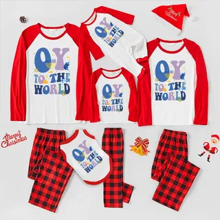 Matching Chanukah Hanukkah Pajama Set Red Plaid