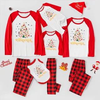 Nutcracker Xmas Tree Matching Family Christmas Pajamas With Dog Red