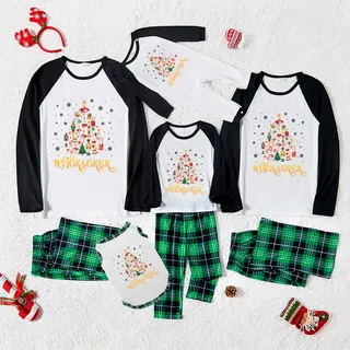 Matching Family Christmas Jammies Nutcracker Xmas Tree Green Plaid