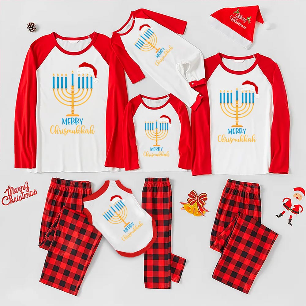 Hanukkah Family Pajama Sets For Holiday Red