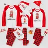 Fun Santa Family Xmas Pajamas Candy Cane Red Plaid - variant image 1