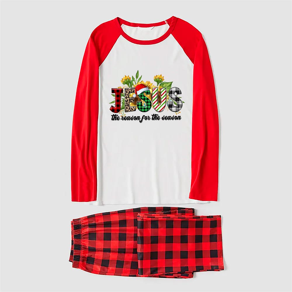 Christmas Matching Pj Sets Jesus The Reason For The Season Red White