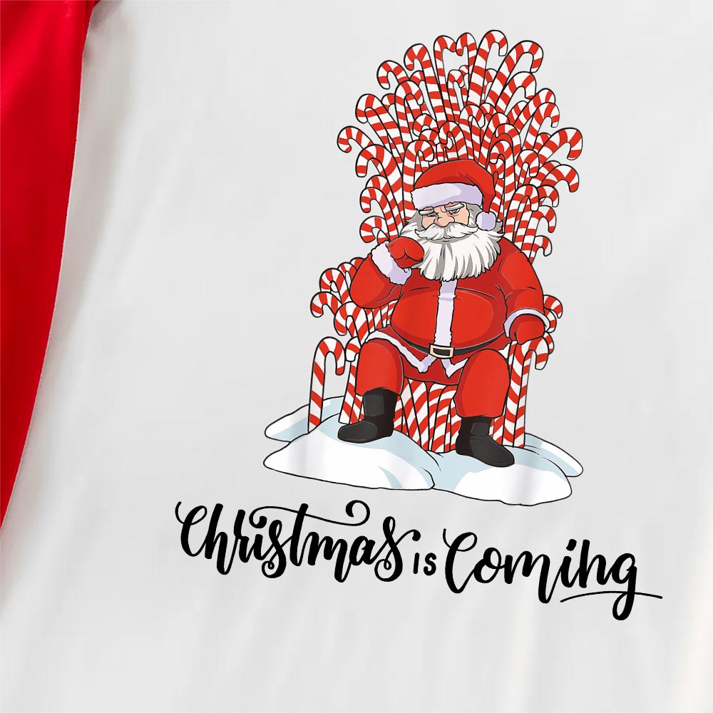 Fun Santa Family Xmas Pajamas Candy Cane Red Plaid