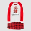 Fun Santa Family Xmas Pajamas Candy Cane Red Plaid