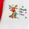 Reindeer Owner And Dog Pajamas Nice Or Naughty Red White