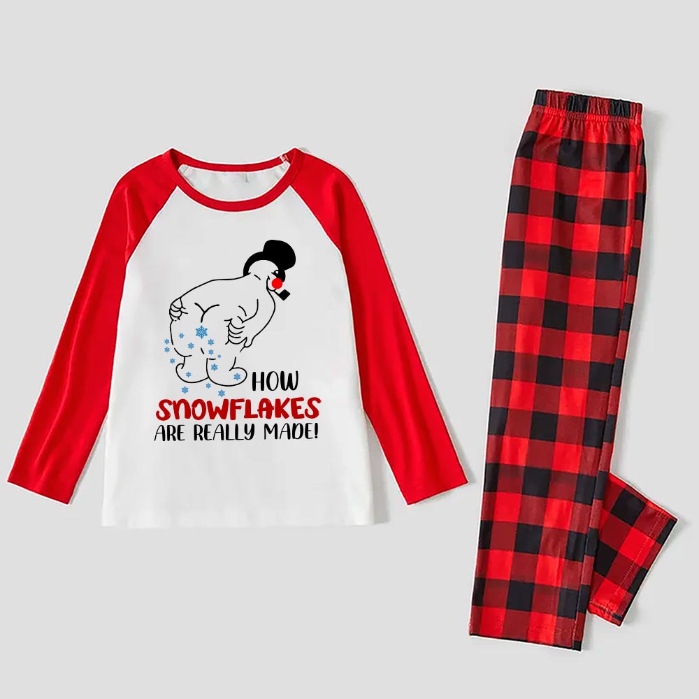 Naughty Snowman Family Christmas PJs For The Whole Family Red