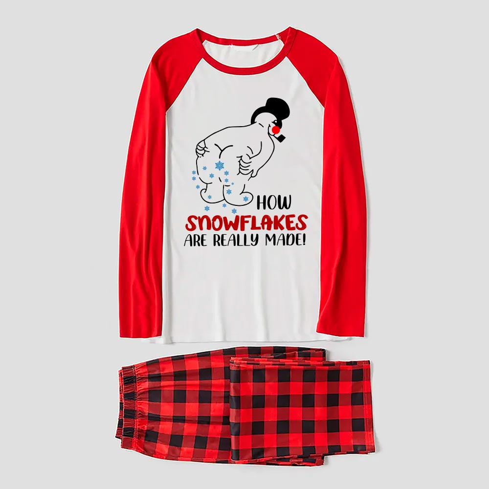 Naughty Snowman Family Christmas PJs For The Whole Family Red