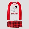 Naughty Snowman Family Christmas PJs For The Whole Family Red