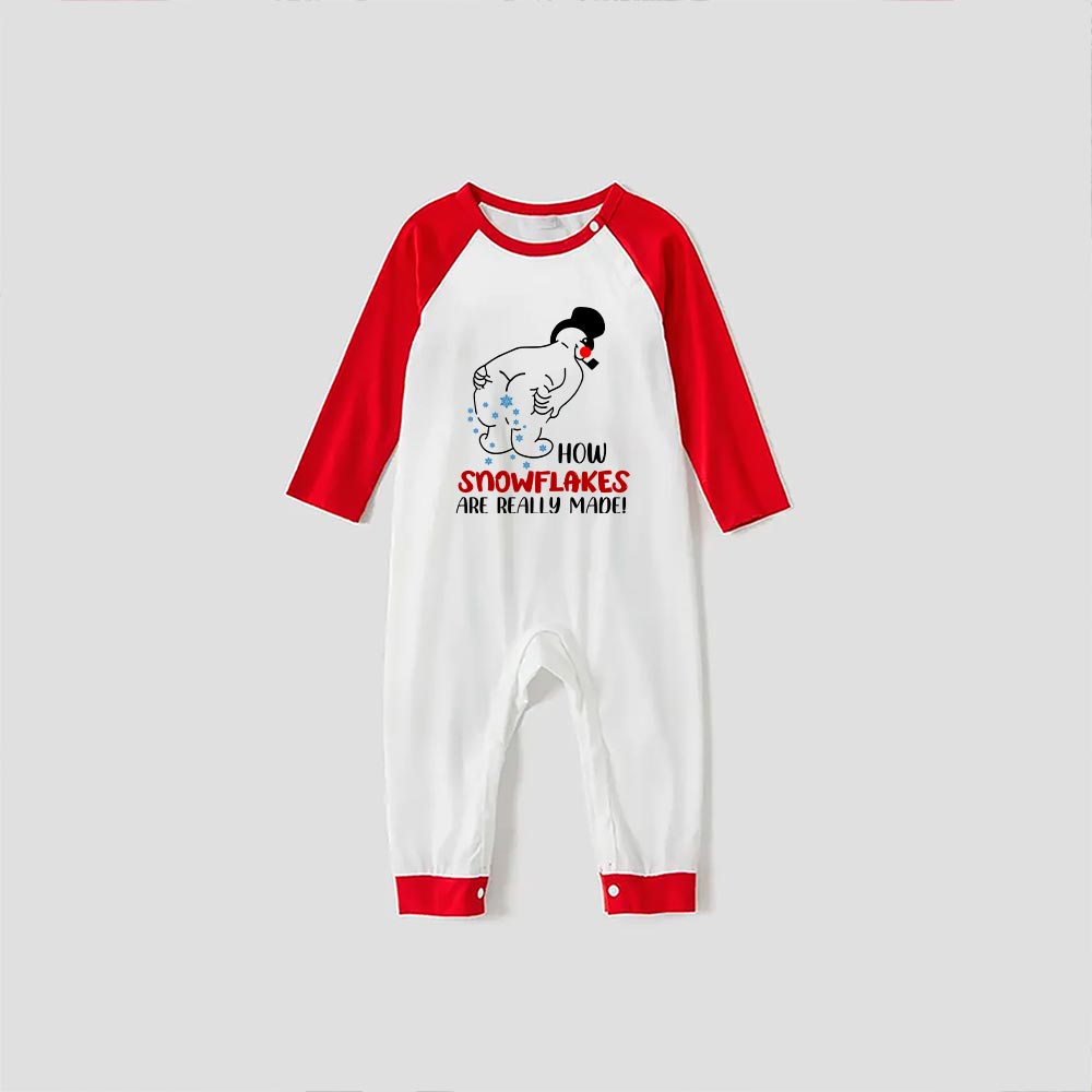 Naughty Snowman Family Christmas PJs For The Whole Family Red