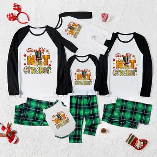 Son Of Nutcracker Xmas Pajamas Family Green And White