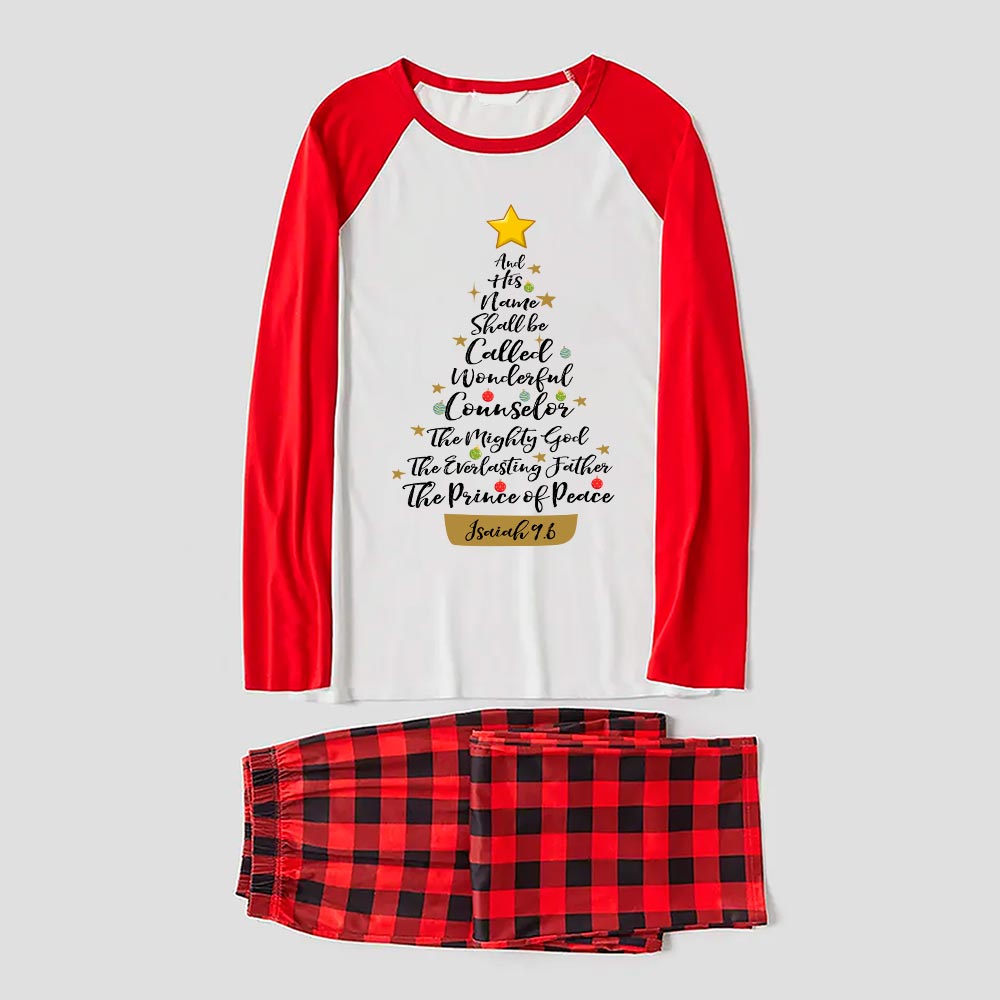 Match Family Christmas Pajamas Nativity Xmas Tree Red Plaid