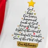 Family Set Christmas Pajamas Christian Xmas Tree Red White