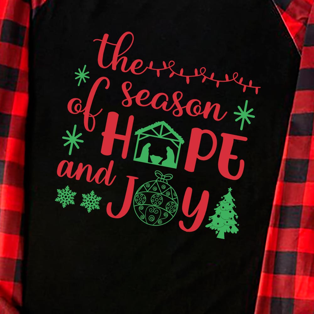 Jesus Christmas Pjs Family Set The Reason Of Hope And Joy Black Red