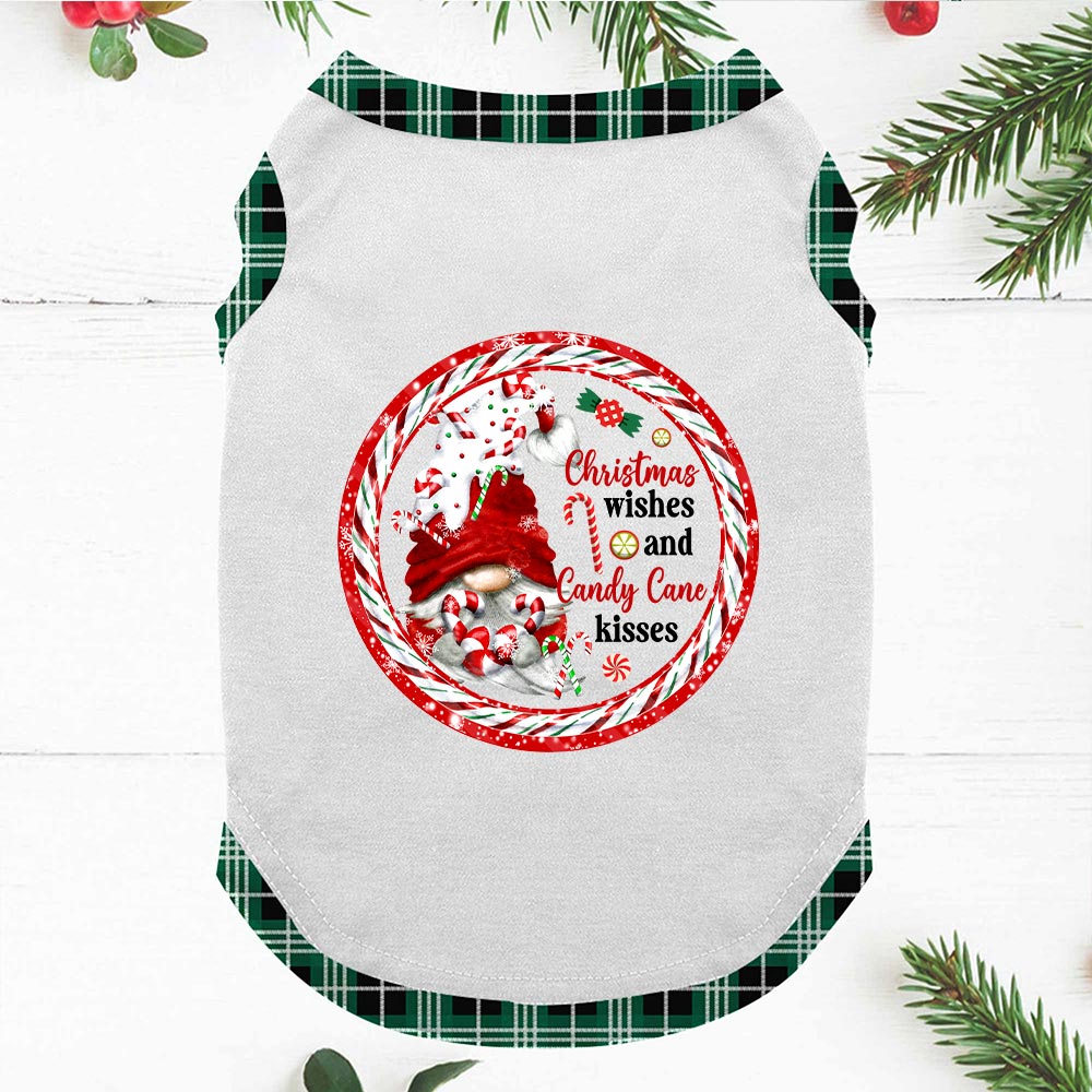 Candy Cane Gnome Christmas Pjs Matching Green White