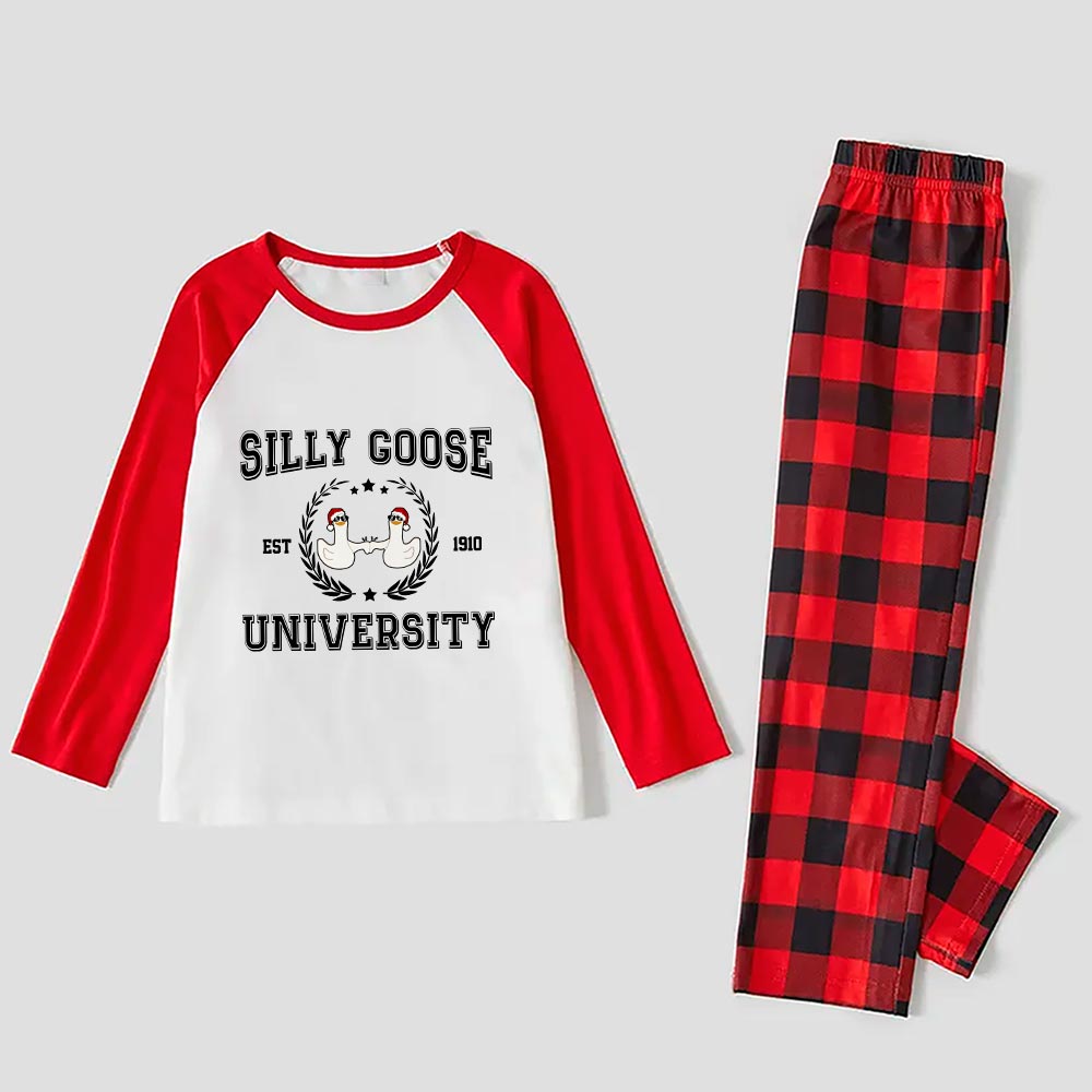 Funny Goose Friends Christmas PJs Matching Sets Red White