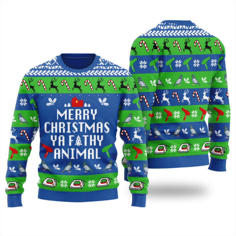 Funny Saying Ya Filthy Animal Christmas Sweater Men
