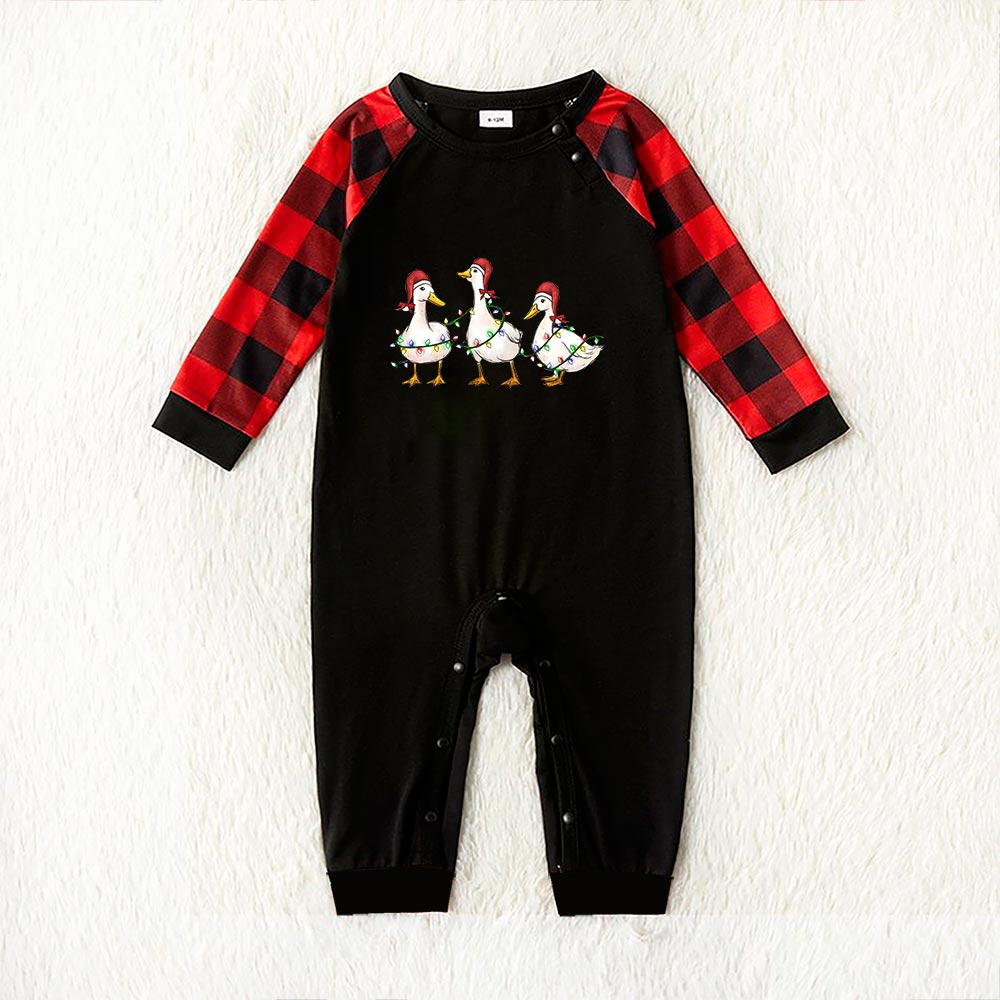 Unique Matching Ducks Christmas Pjs For Family Black