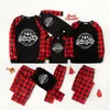Holiday PJ Sets Saying Naughty List Club Black Red
