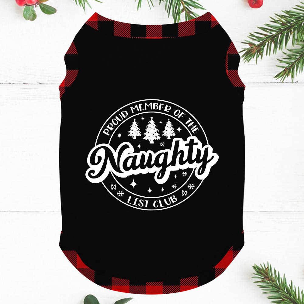 Holiday PJ Sets Saying Naughty List Club Black Red