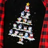Penguin Pyramid Cute Matching Christmas Pajamas Black