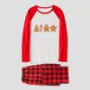Matching Gingerbread Cookie Christmas Pajamas Whole Family Red