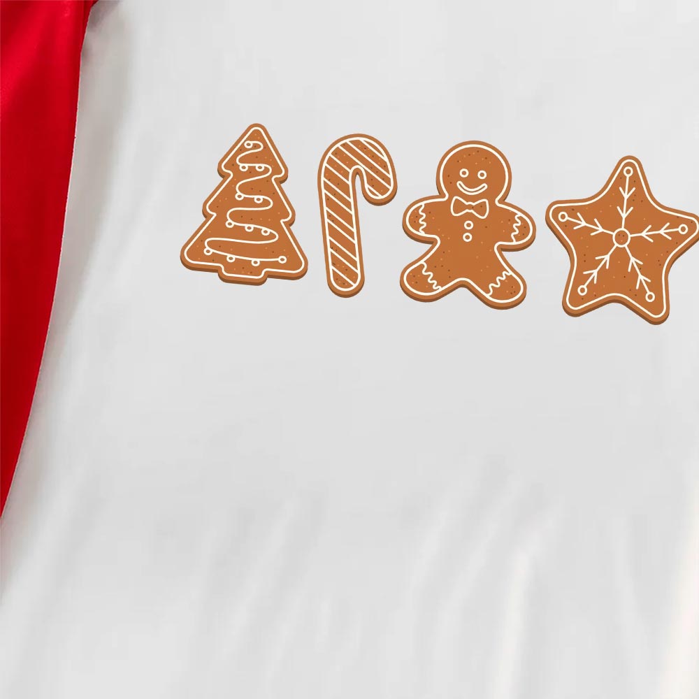 Matching Gingerbread Cookie Christmas Pajamas Whole Family Red